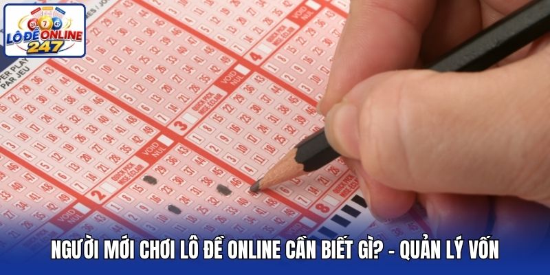 Người mới chơi lô đề online cần biết gì? - Quản lý vốn